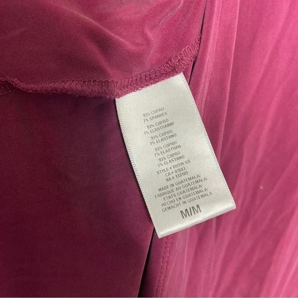 Anthropologie Eri Ali Mauve Pink Cupro Relaxed Shirt Dress Size Medium - Picture 4 of 9